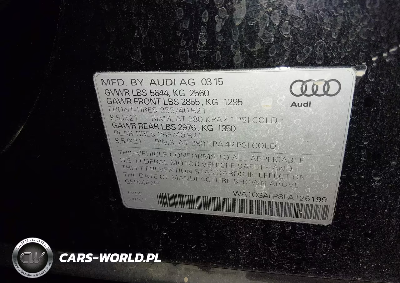 2015 Audi Sq5 3.0T Premium Plus VIN:WA1CGAFP8FA126199 - 9