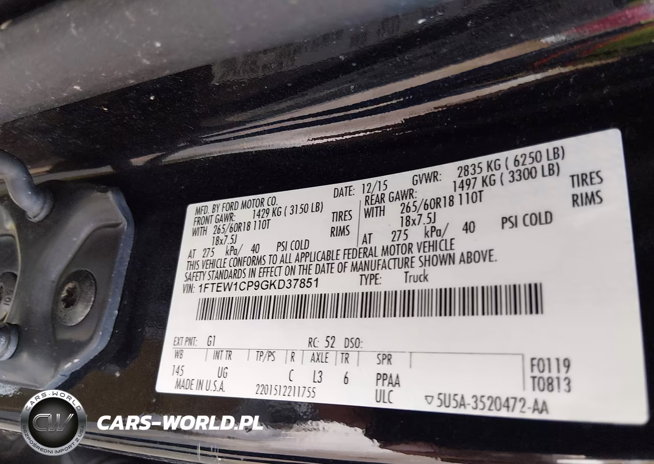 2016 Ford F-150 Xlt VIN:1FTEW1CP9GKD37851 - 9