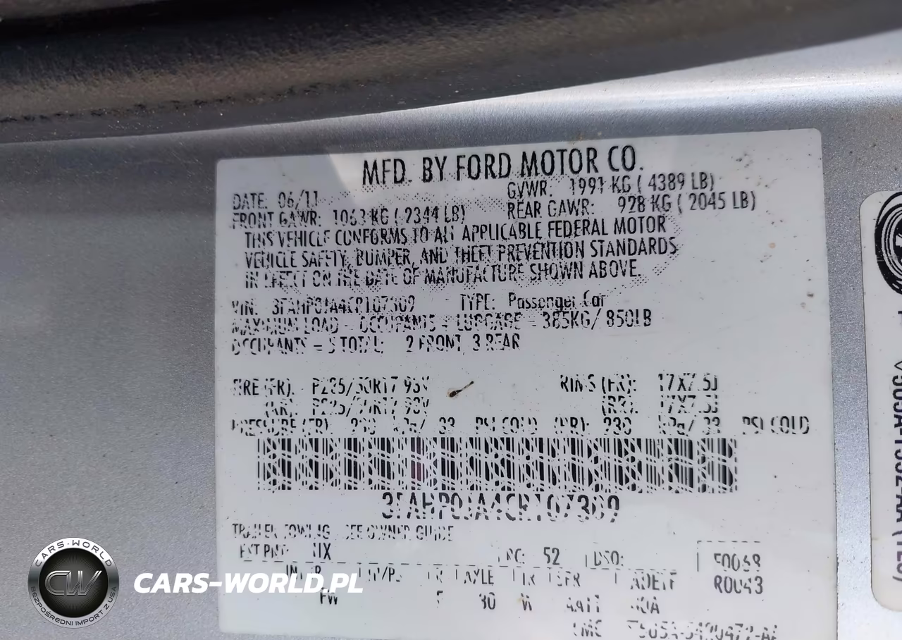 2012 Ford Fusion Sel VIN:3FAHP0JA4CR107309 - 9
