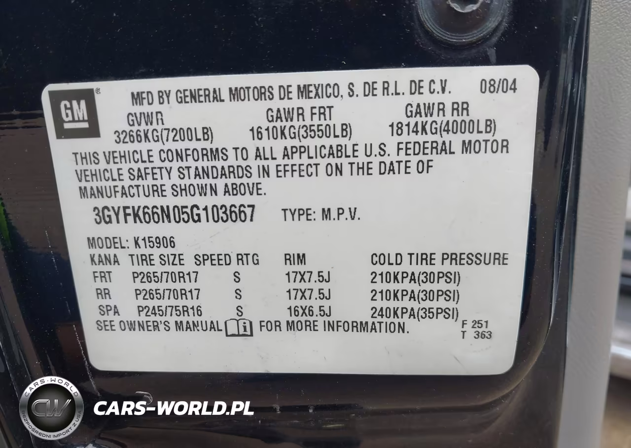 2005 Cadillac Escalade Esv Standard VIN:3GYFK66N05G103667 - 9