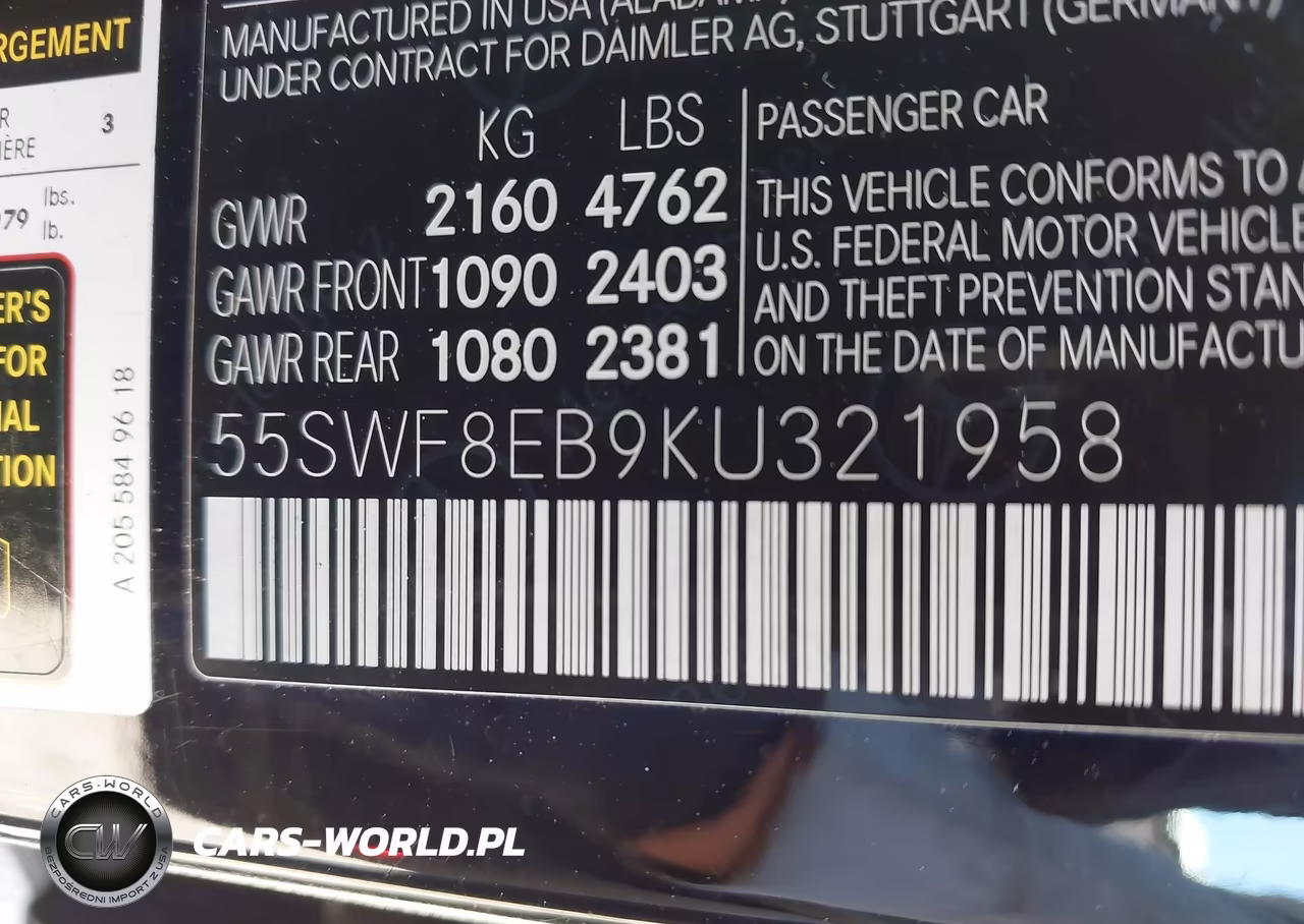2019 Mercedes-Benz C 300 4Matic VIN:55SWF8EB9KU321958 - 9