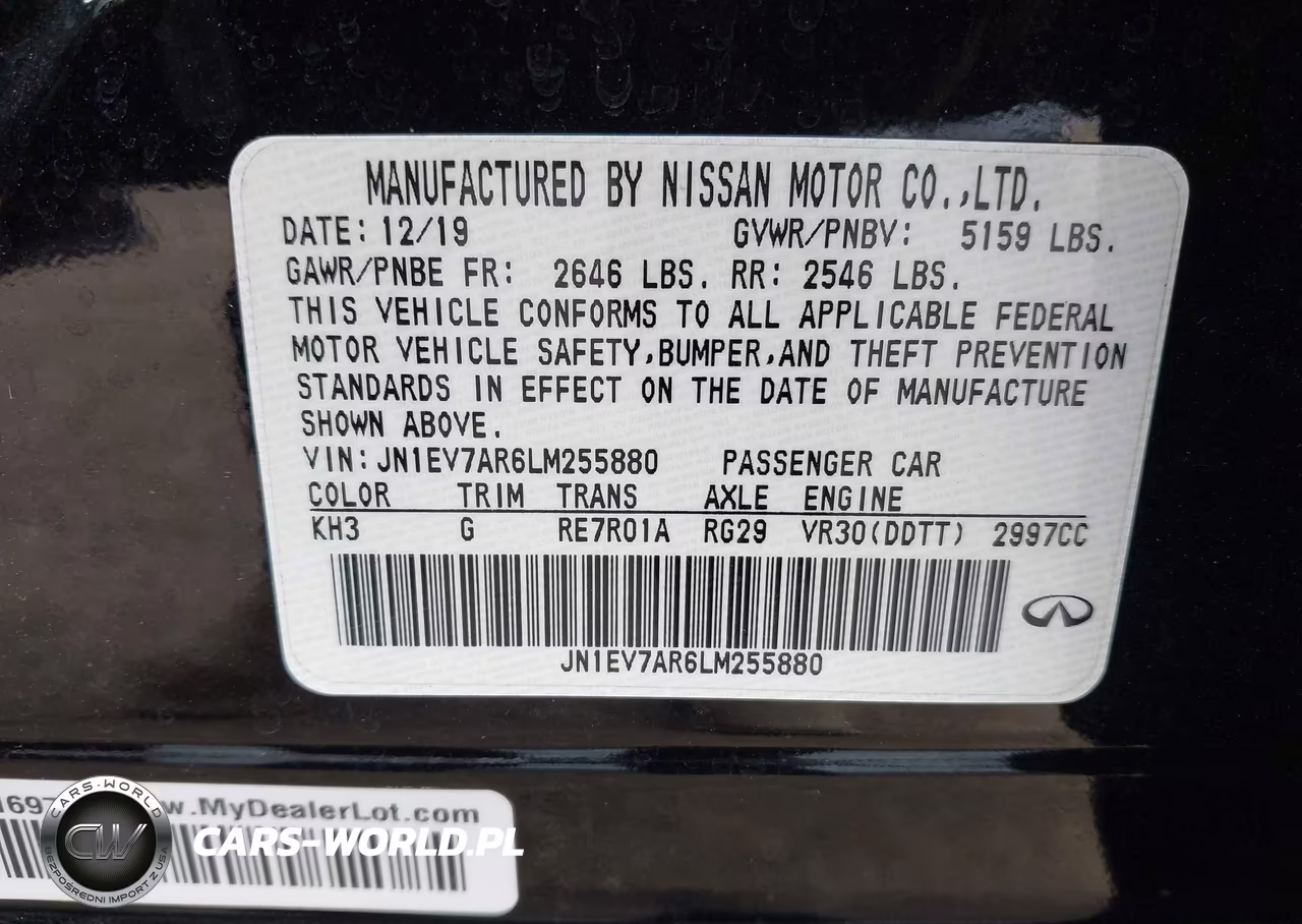 2020 Infiniti Q50 Luxe Awd VIN:JN1EV7AR6LM255880 - 9