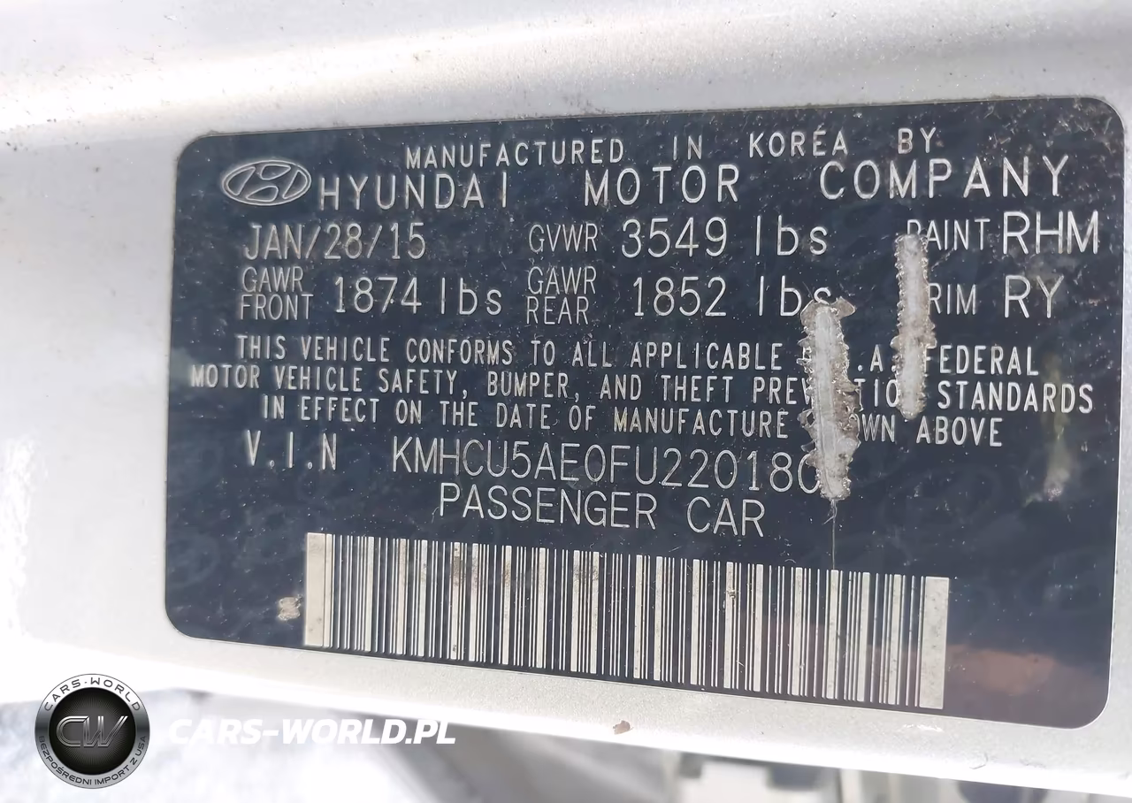 2015 Hyundai Accent Sport VIN:KMHCU5AE0FU220180 - 9