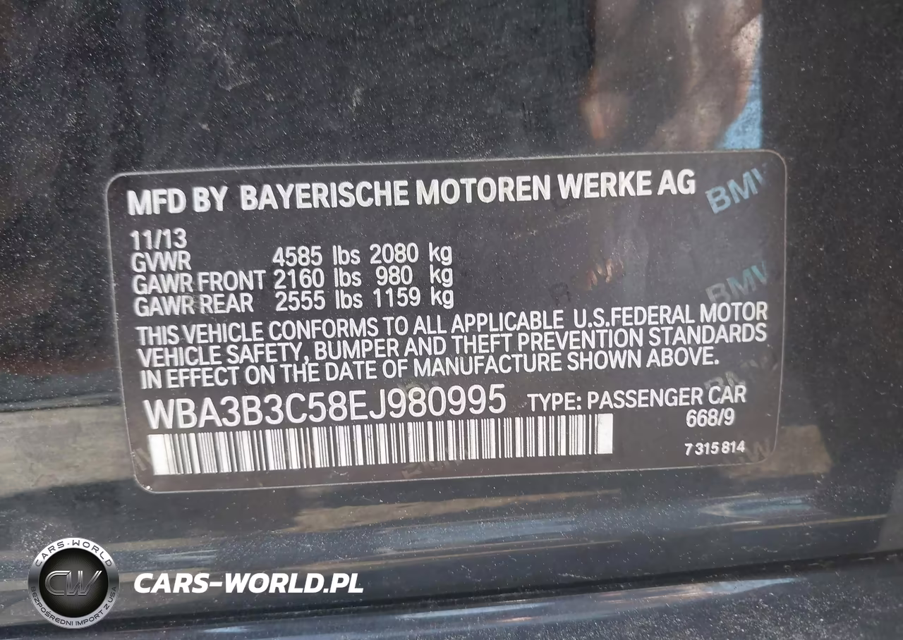 2014 BMW 328I xDrive VIN:WBA3B3C58EJ980995 - 9