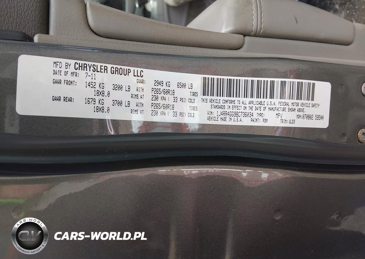 2011 Jeep Grand Cherokee Laredo VIN:1J4RR4GG9BC736034 - 9