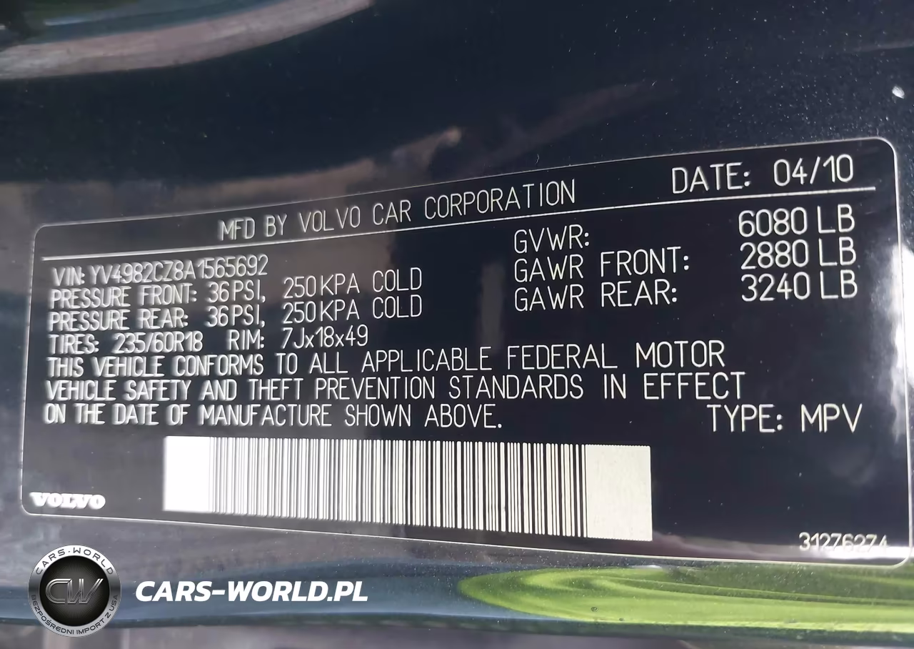 2010 Volvo Xc90 3.2 VIN:YV4982CZ8A1565692 - 9