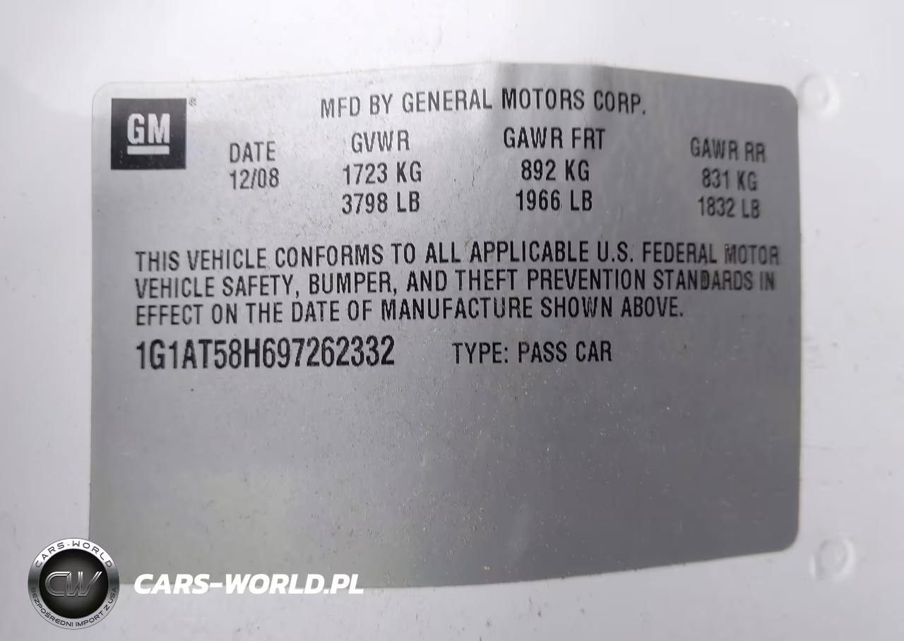 2009 Chevrolet Cobalt Lt VIN:1G1AT58H697262332 - 9