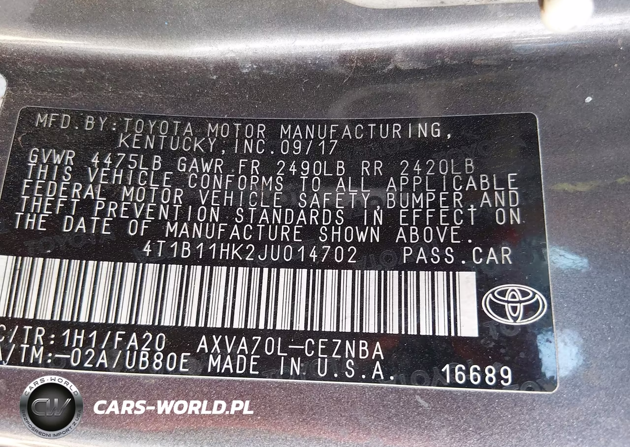 2018 Toyota Camry Le VIN:4T1B11HK2JU014702 - 9