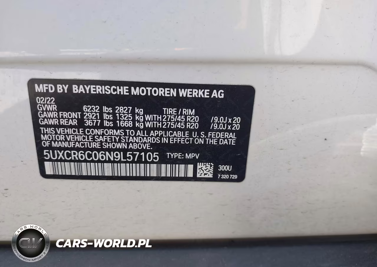 2022 BMW X5 xDrive40I VIN:5UXCR6C06N9L57105 - 9