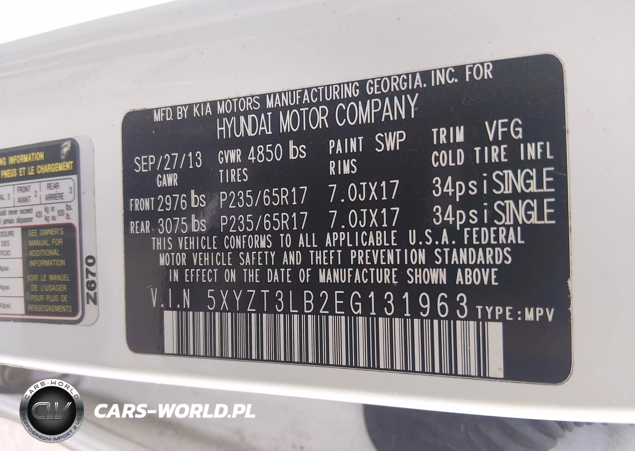2014 Hyundai Santa Fe Sport 2.4L VIN:5XYZT3LB2EG131963 - 9