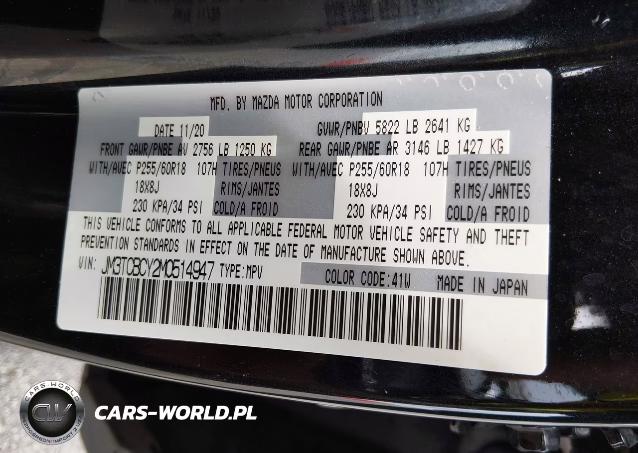 2021 Mazda Cx-9 Touring VIN:JM3TCBCY2M0514947 - 9