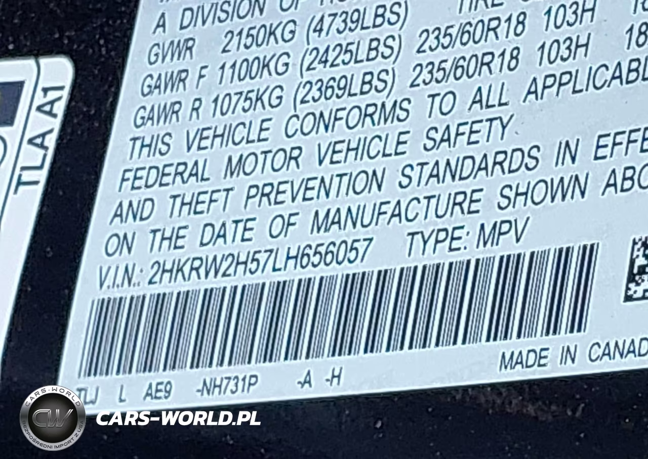 2020 Honda Cr-V Awd Ex VIN:2HKRW2H57LH656057 - 9