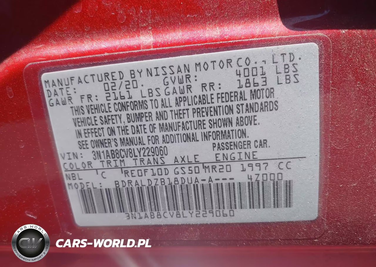 2020 Nissan Sentra Sv Xtronic Cvt VIN:3N1AB8CV8LY229060 - 9