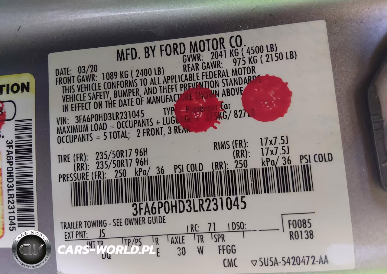 2020 Ford Fusion Se VIN:3FA6P0HD3LR231045 - 9