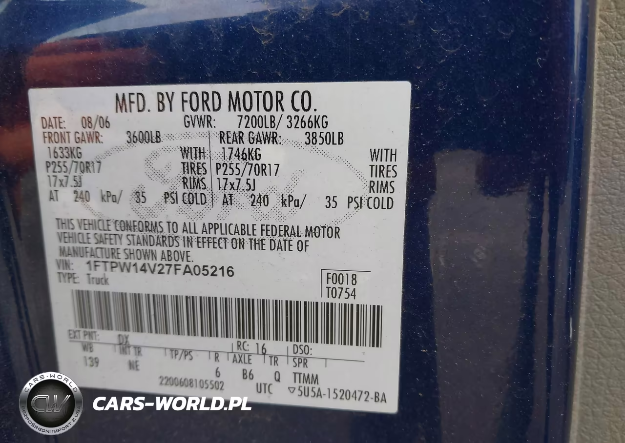 2007 Ford F-150 Fx4-Lariat-Xlt VIN:1FTPW14V27FA05216 - 9