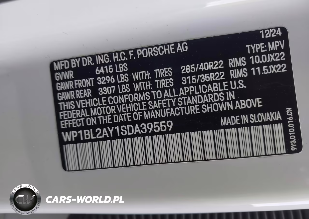 2025 Porsche Cayenne Coupe S VIN:WP1BL2AY1SDA39559 - 9