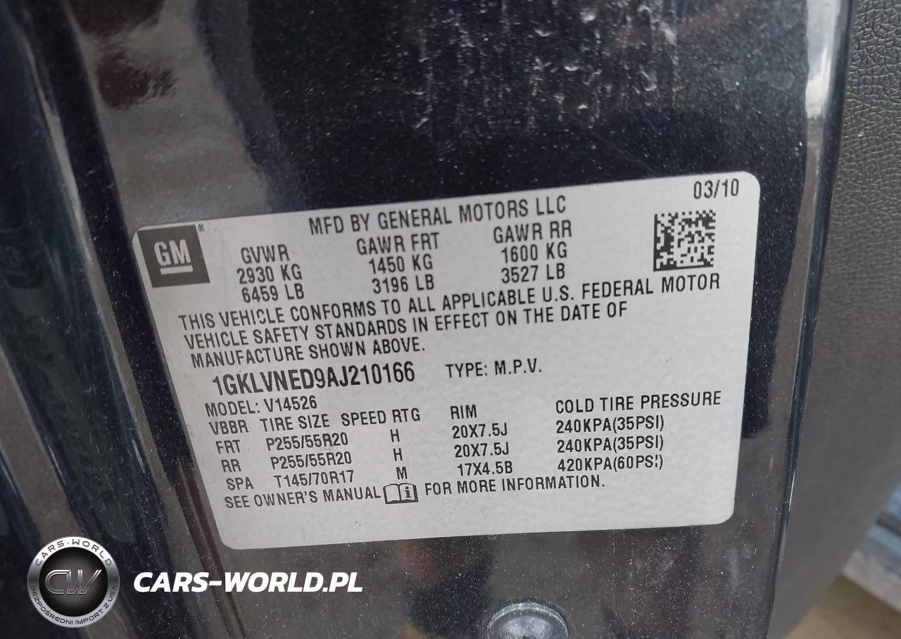 2010 GMC Acadia Slt-2 VIN:1GKLVNED9AJ210166 - 9