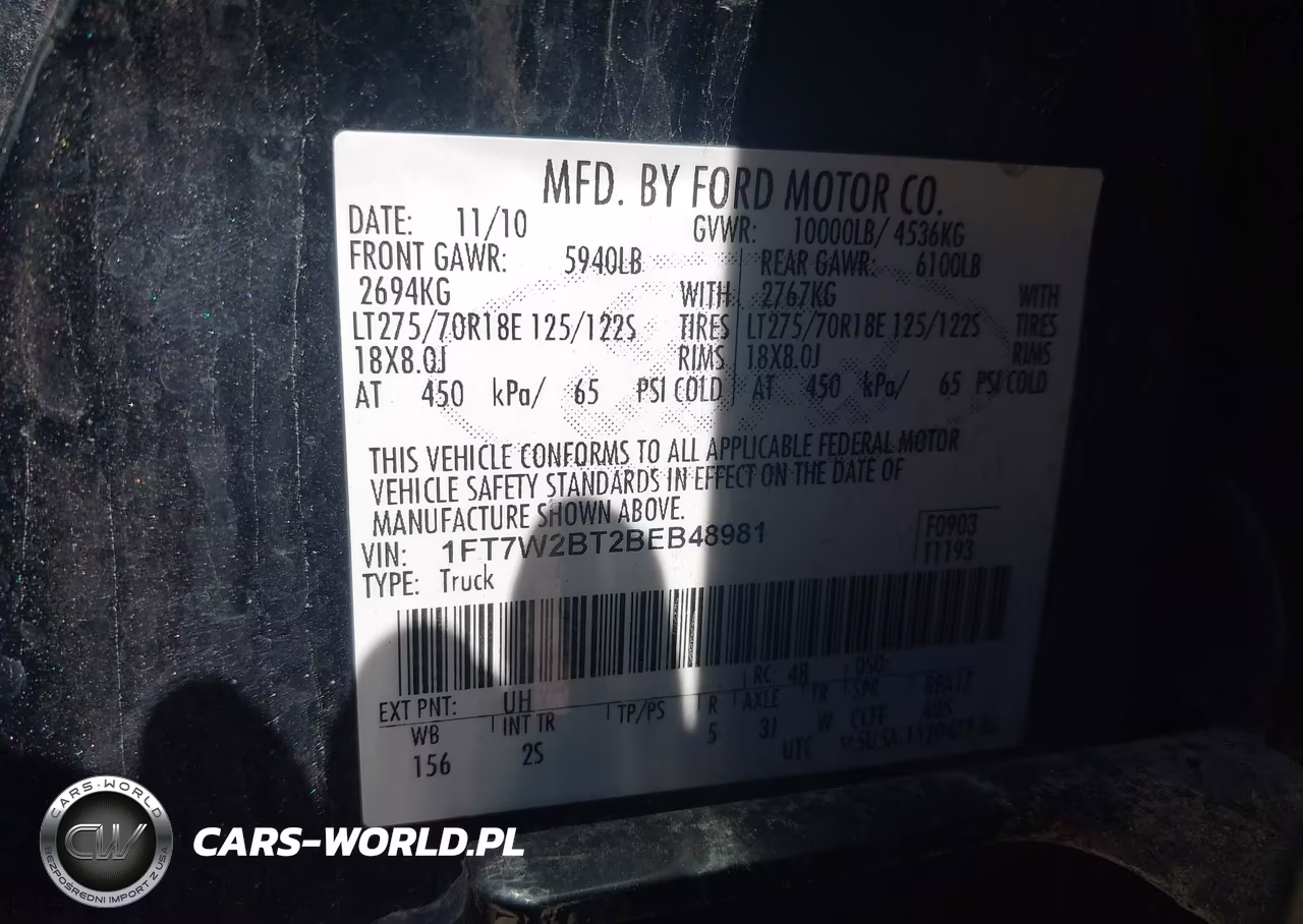 2011 Ford Super Duty F-250 Srw Xlt VIN:1FT7W2BT2BEB48981 - 9