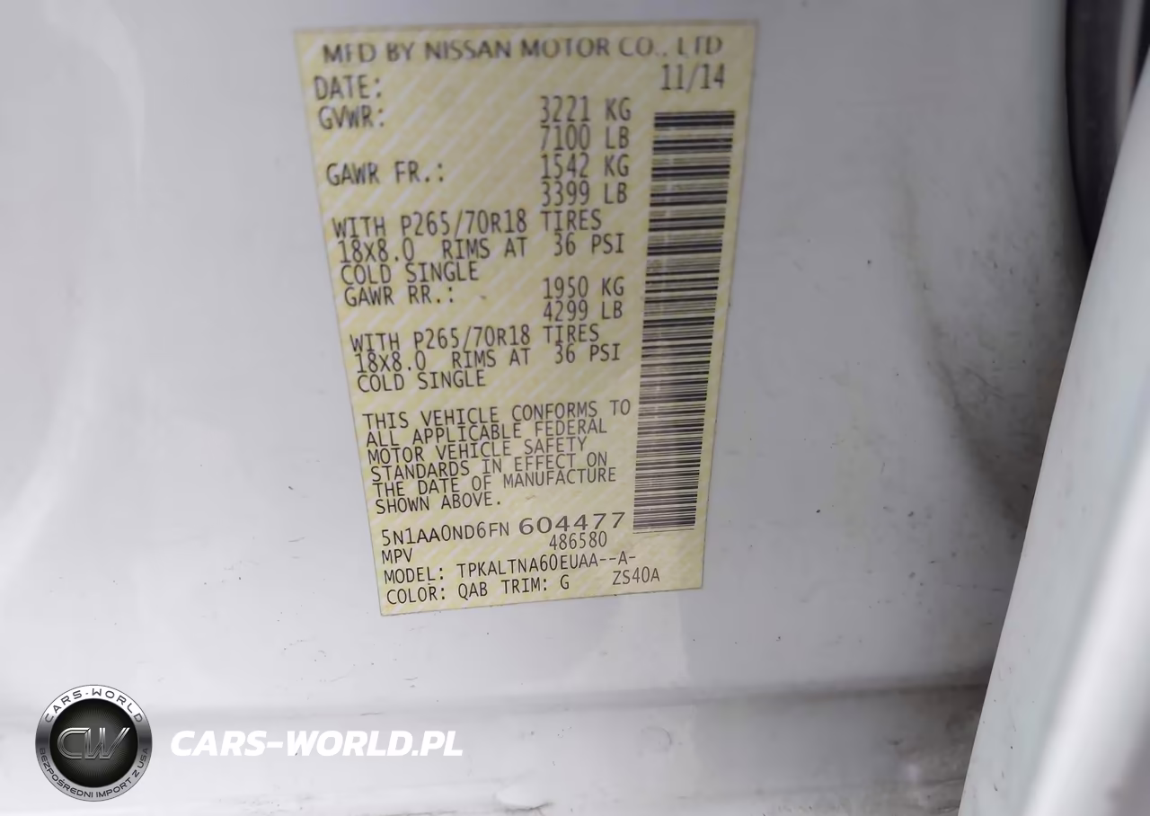 2015 Nissan Armada Sv VIN:5N1AA0ND6FN604477 - 9