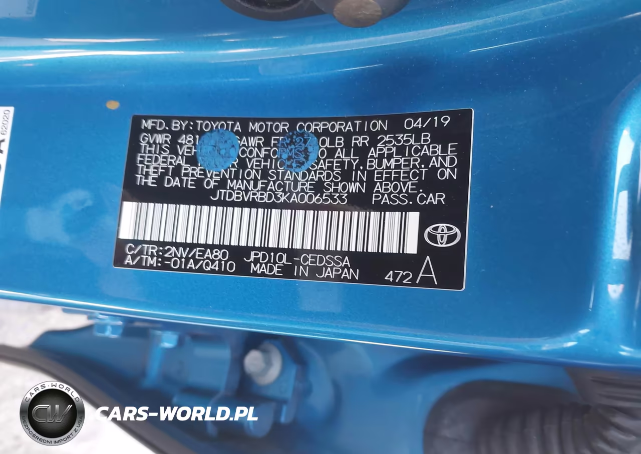 2019 Toyota Mirai VIN:JTDBVRBD3KA006533 - 9