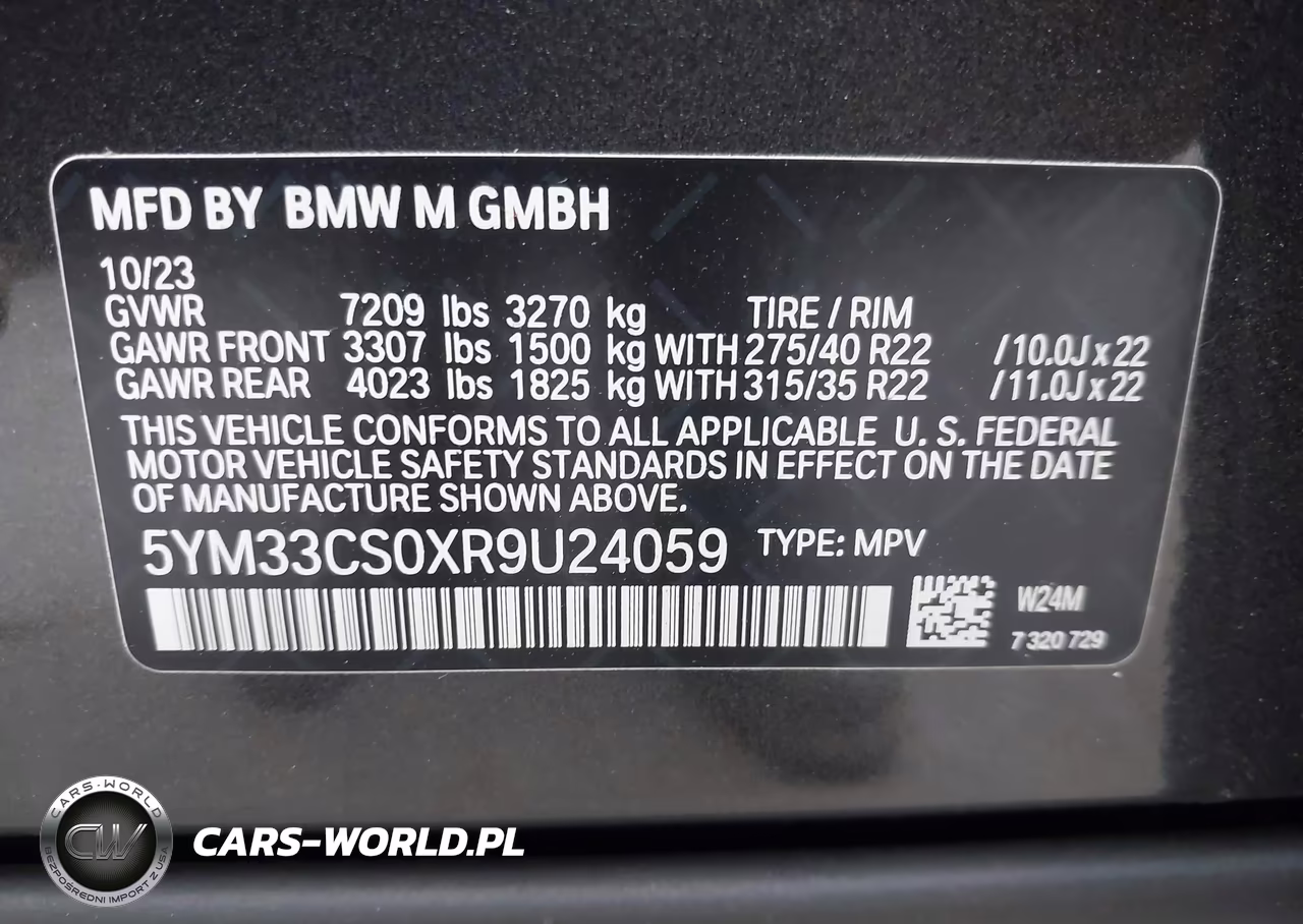 2024 BMW Xm Label Red VIN:5YM33CS0XR9U24059 - 9
