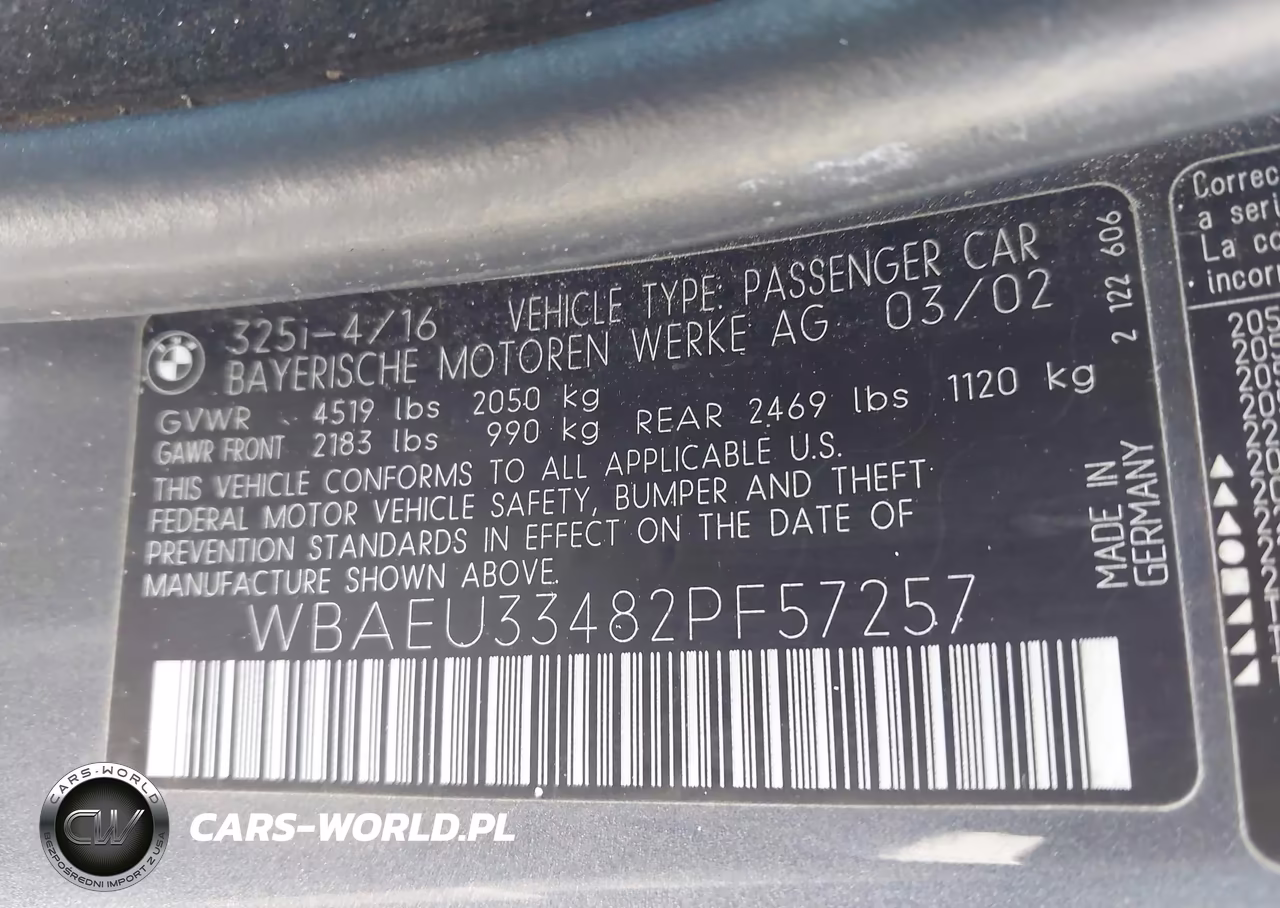 2002 BMW 325Xi VIN:WBAEU33482PF57257 - 9
