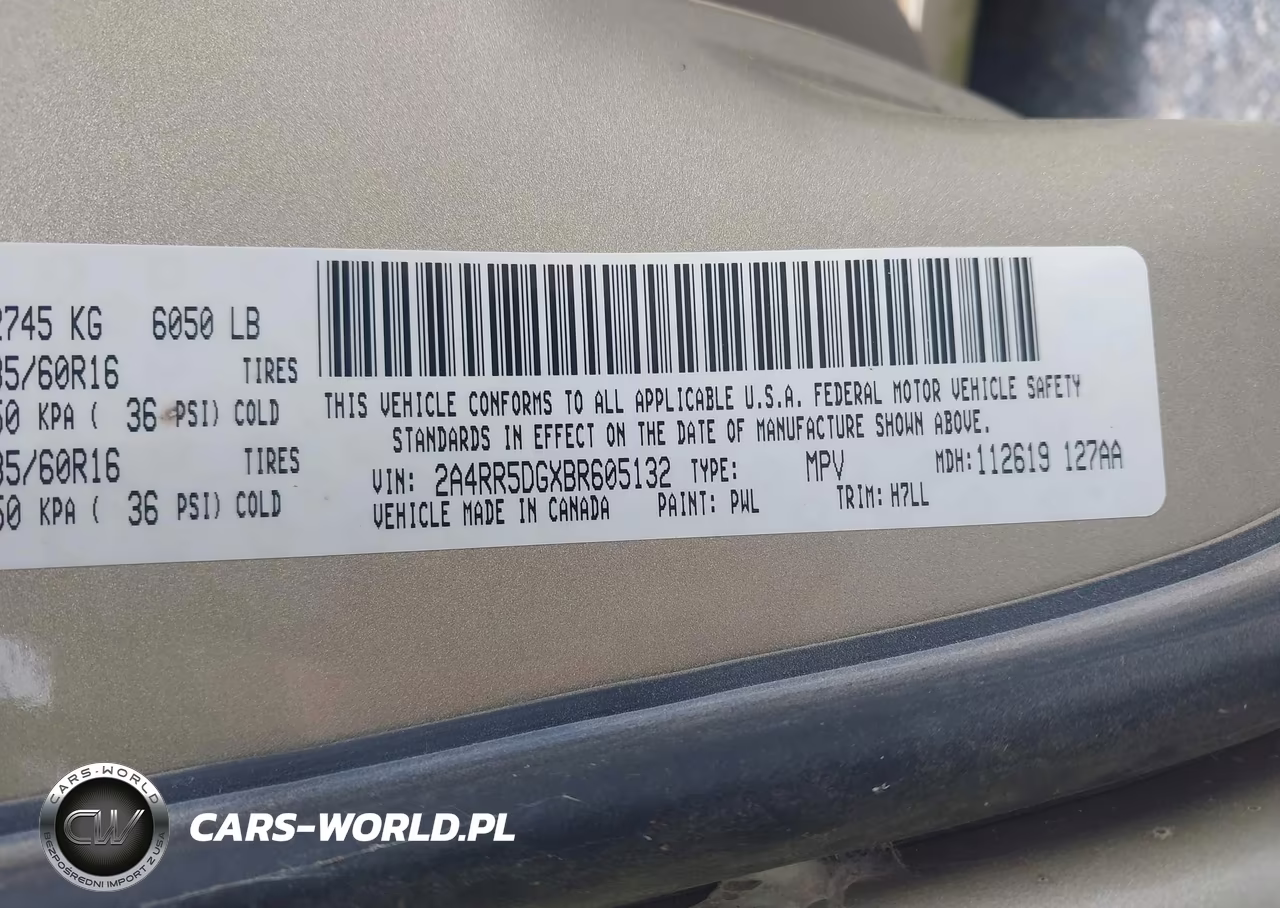 2011 Chrysler Town & Country Touring VIN:2A4RR5DGXBR605132 - 9
