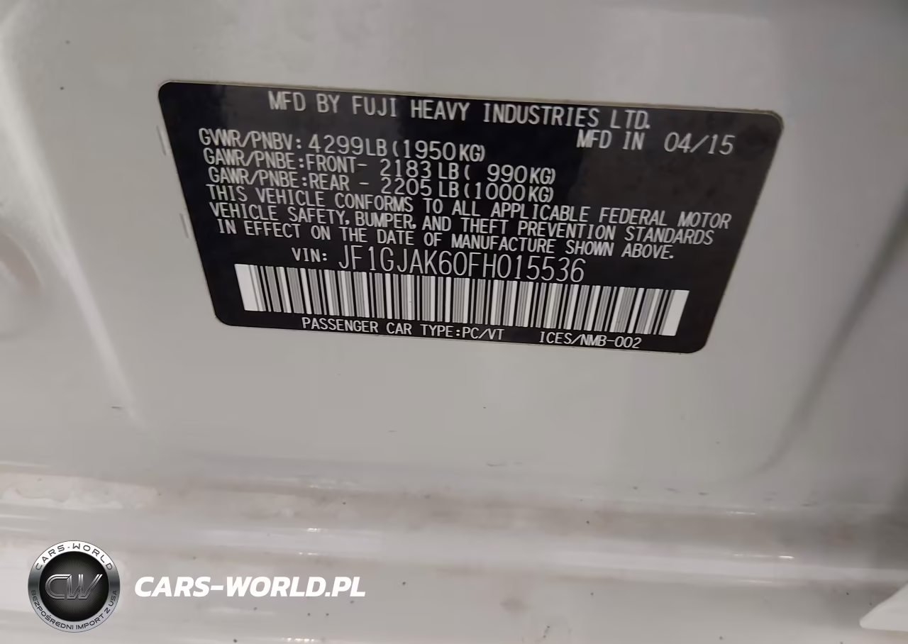 2015 Subaru Impreza 2.0I Premium VIN:JF1GJAK60FH015536 - 9