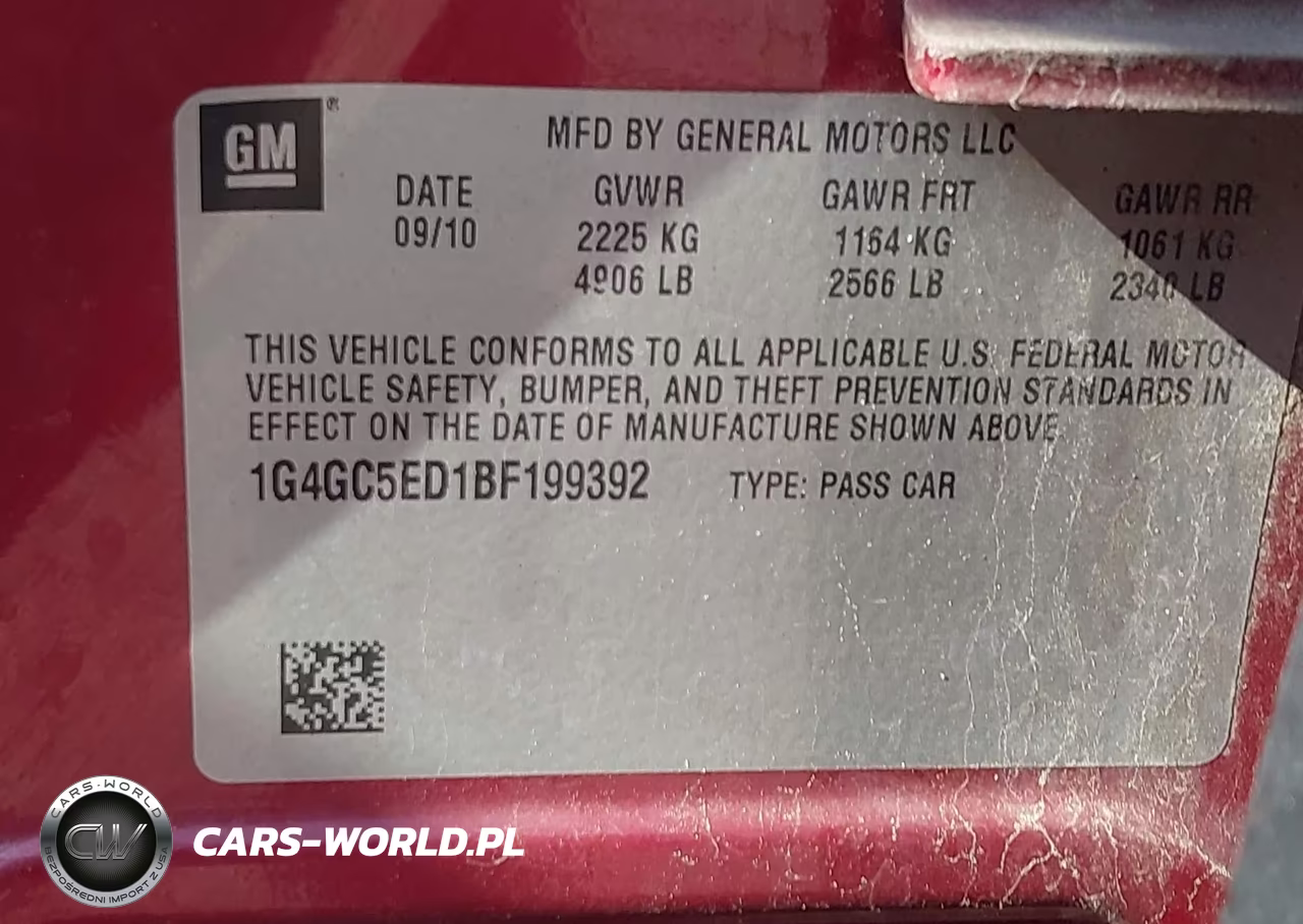 2011 Buick Lacrosse Cxl VIN:1G4GC5ED1BF199392 - 9