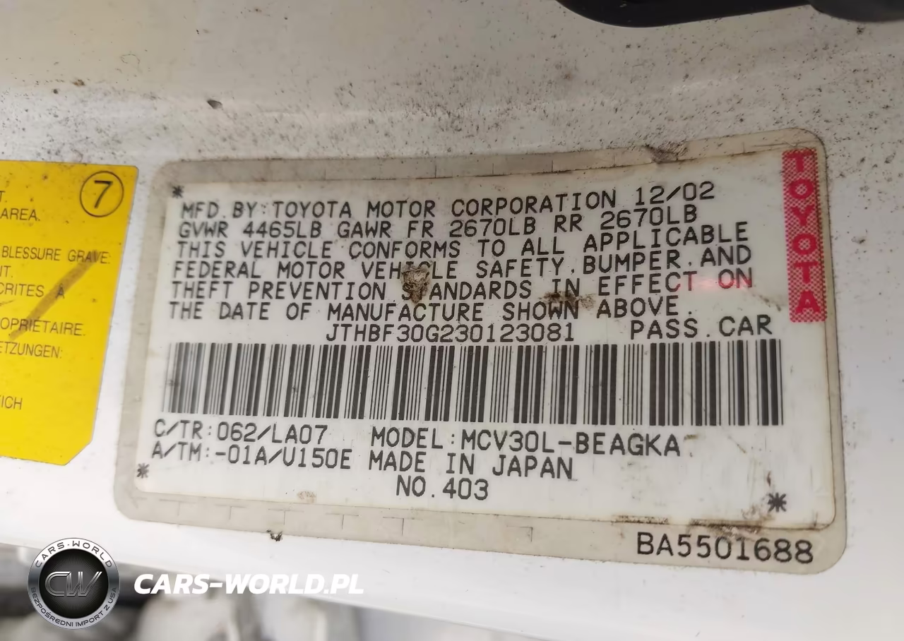 2003 Lexus Es 300 VIN:JTHBF30G230123081 - 9