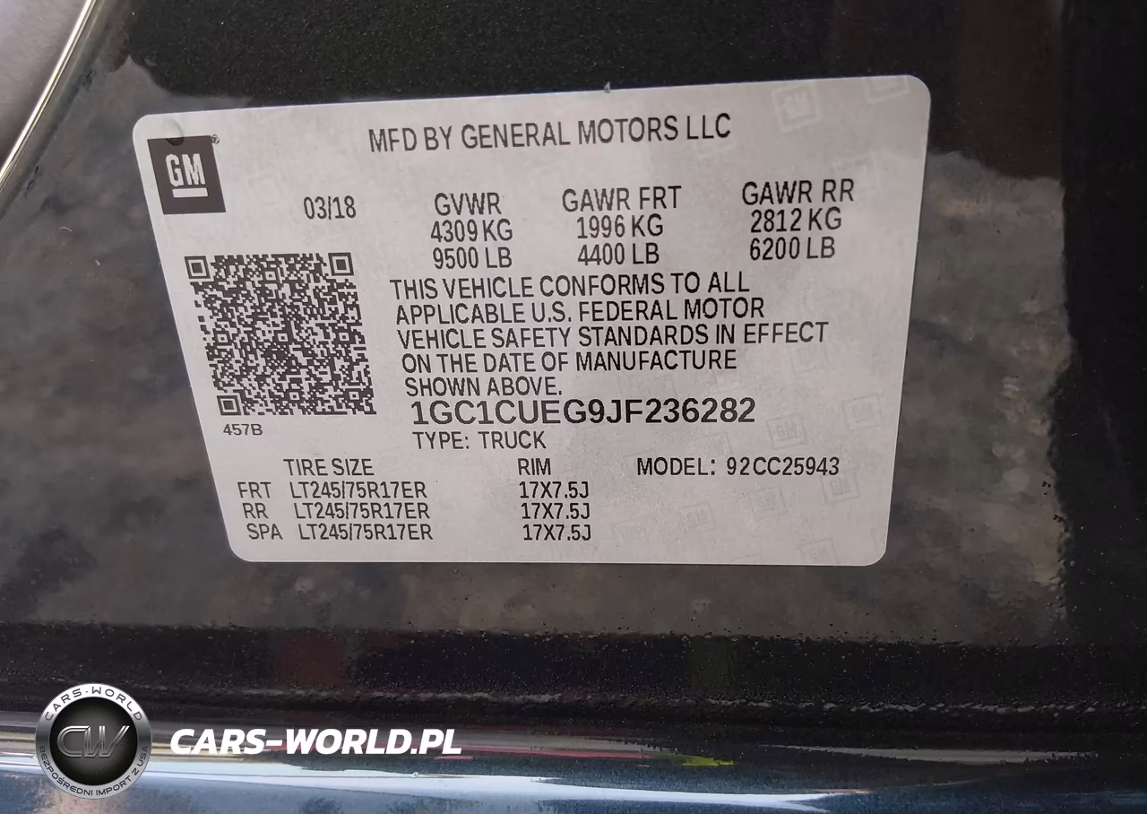 2018 Chevrolet Silverado 2500Hd Work Truck VIN:1GC1CUEG9JF236282 - 9