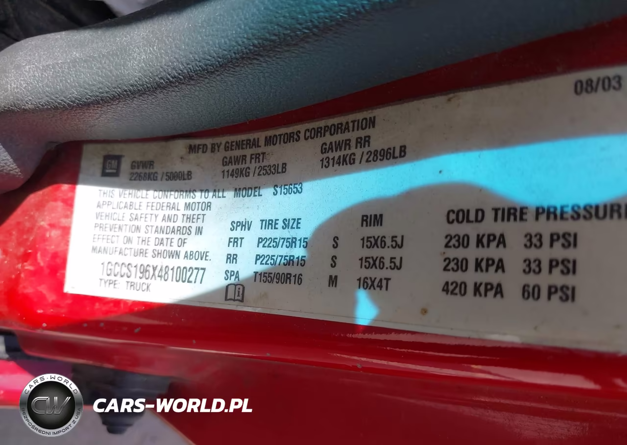 2004 Chevrolet Colorado Ls VIN:1GCCS196X48100277 - 9
