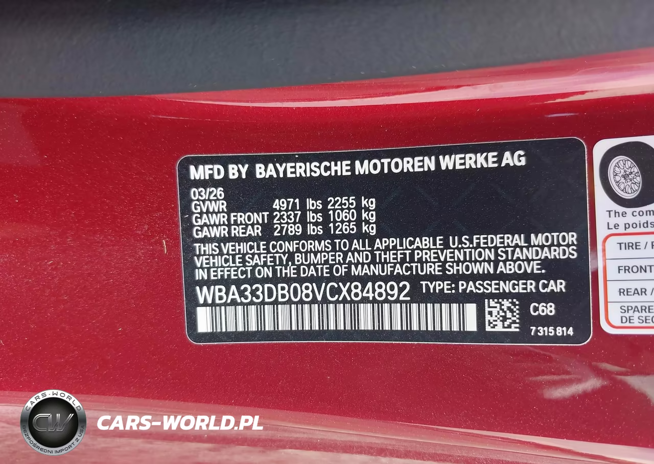 2026 BMW W 4 Series 430I xDrive 2D Cnvt VIN:WBA33DB08VCX84892 - 9