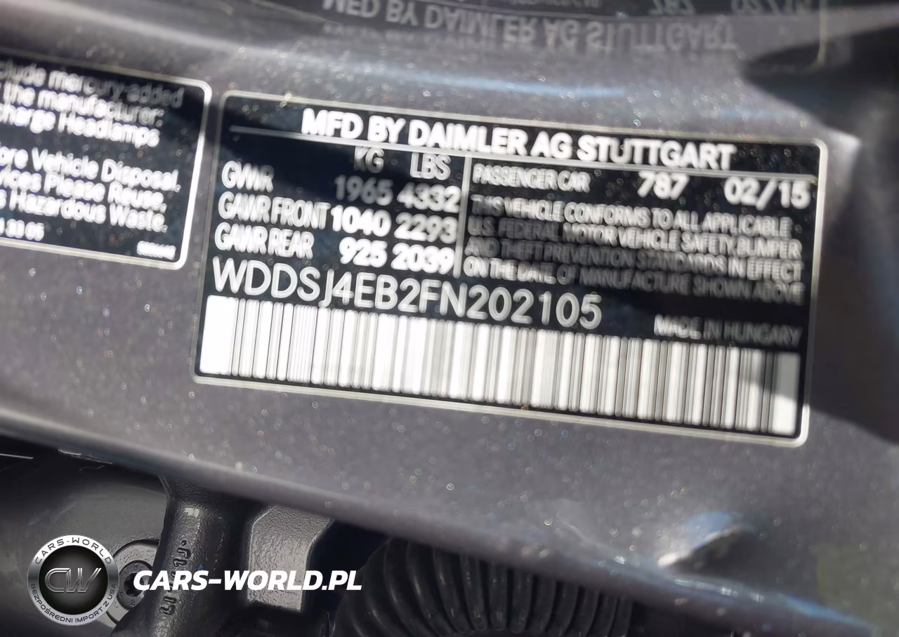 2015 Mercedes-Benz Cla 250 VIN:WDDSJ4EB2FN202105 - 9