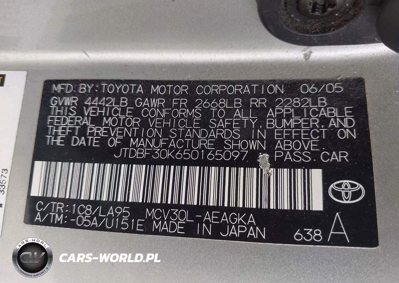 2005 Toyota Camry Xle V6 VIN:JTDBF30K650165097 - 9