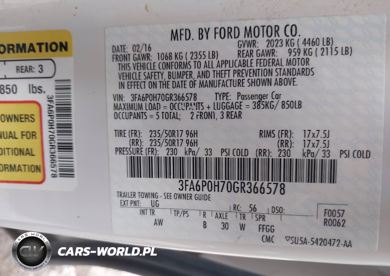 2016 Ford Fusion Se VIN:3FA6P0H70GR366578 - 9