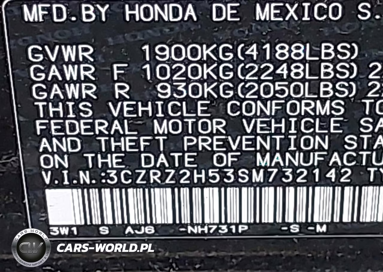2025 Honda Hr-V Awd Sport VIN:3CZRZ2H53SM732142 - 9