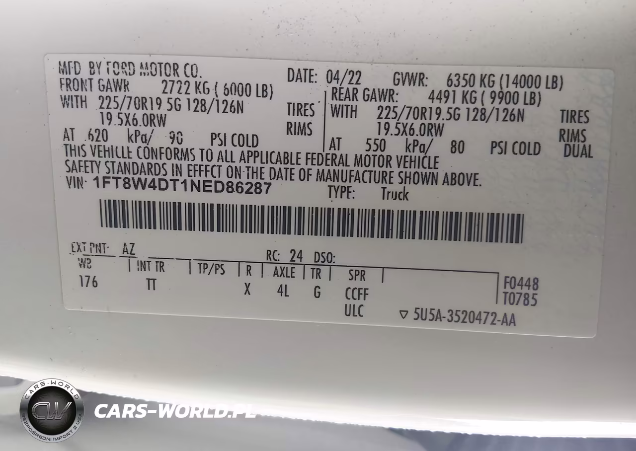 2022 Ford F-450 Limited VIN:1FT8W4DT1NED86287 - 9