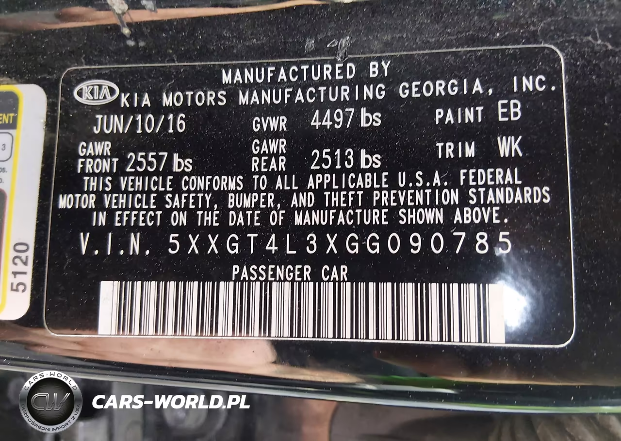 2016 Kia Optima Lx VIN:5XXGT4L3XGG090785 - 9