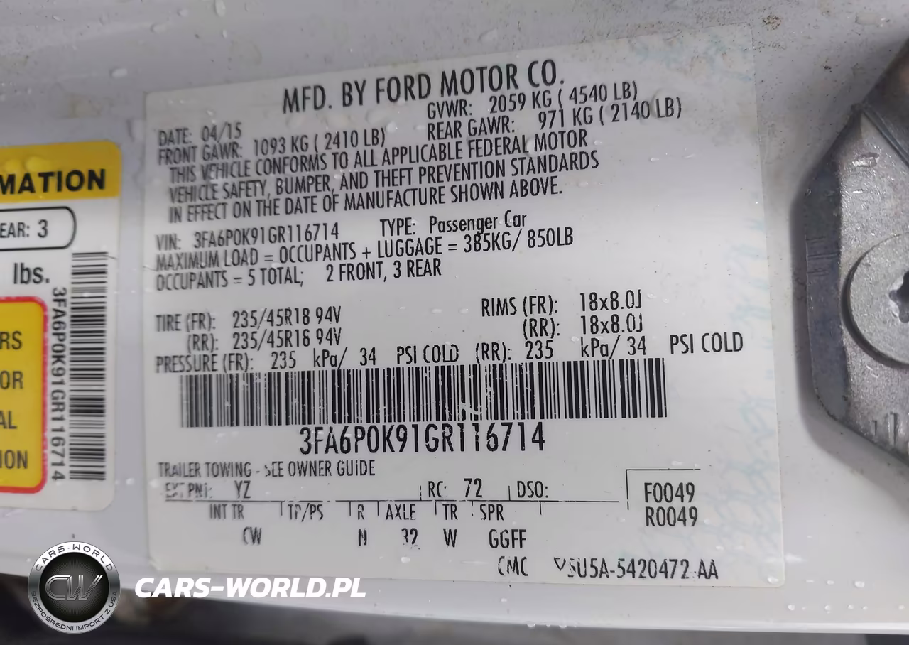 2016 Ford Fusion Titanium VIN:3FA6P0K91GR116714 - 9