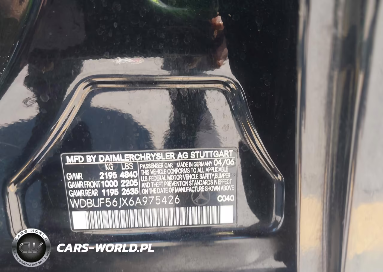 2006 Mercedes-Benz E-Class 3.5L VIN:WDBUF56JX6A975426 - 9