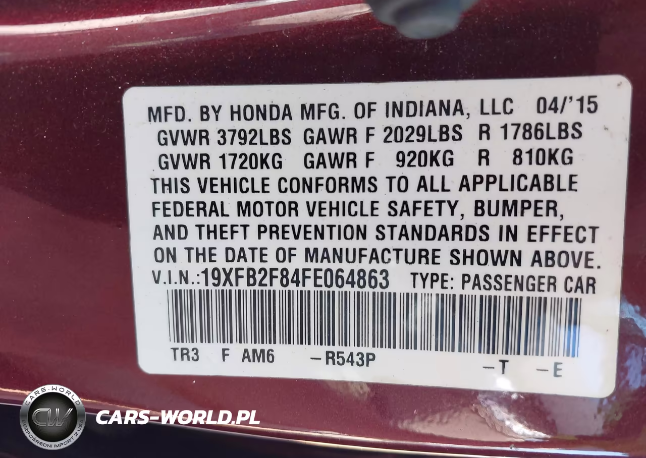 2015 Honda Civic Ex VIN:19XFB2F84FE064863 - 9