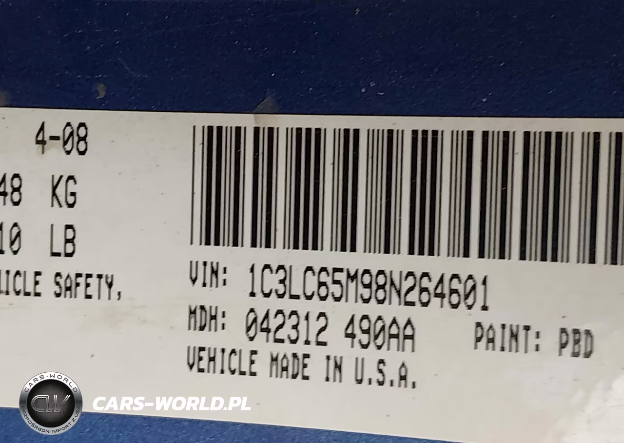 2008 Chrysler Sebring Limited VIN:1C3LC65M98N264601 - 9
