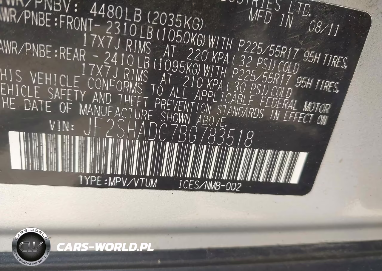 2011 Subaru Forester 2.5X Premium VIN:JF2SHADC7BG783518 - 9