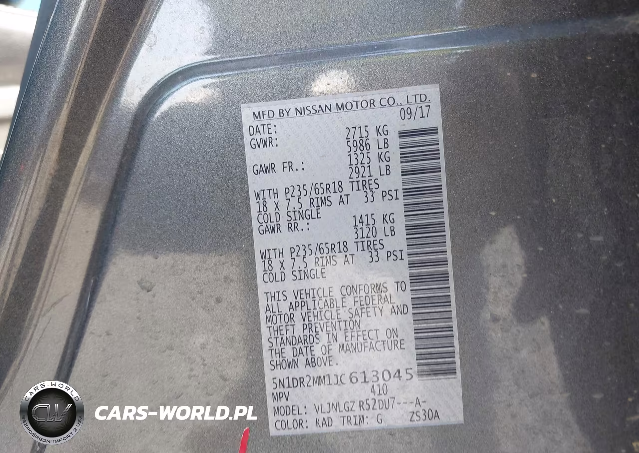 2018 Nissan Pathfinder Sl VIN:5N1DR2MM1JC613045 - 9