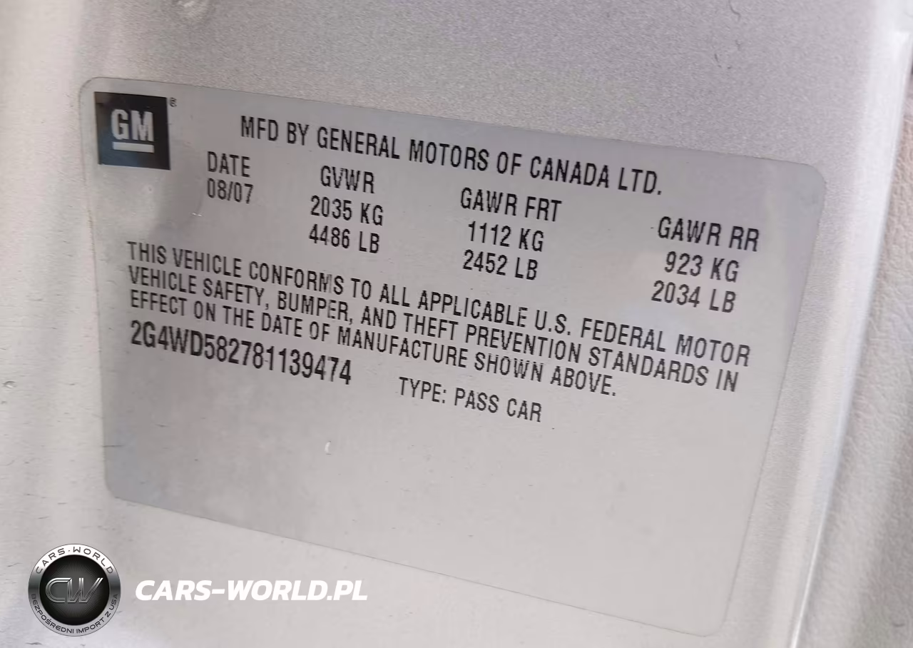 2008 Buick Lacrosse Cxl VIN:2G4WD582781139474 - 9
