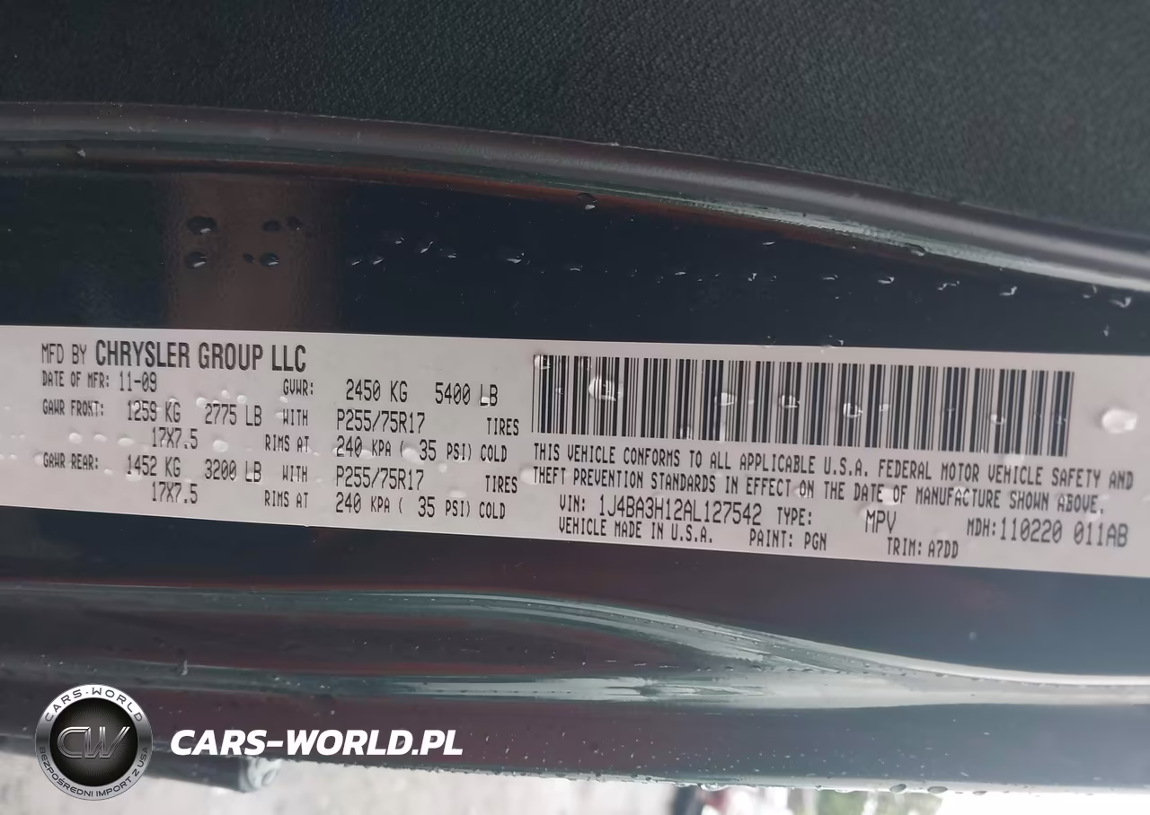 2010 Jeep Wrangler Unlimited Sport VIN:1J4BA3H12AL127542 - 9