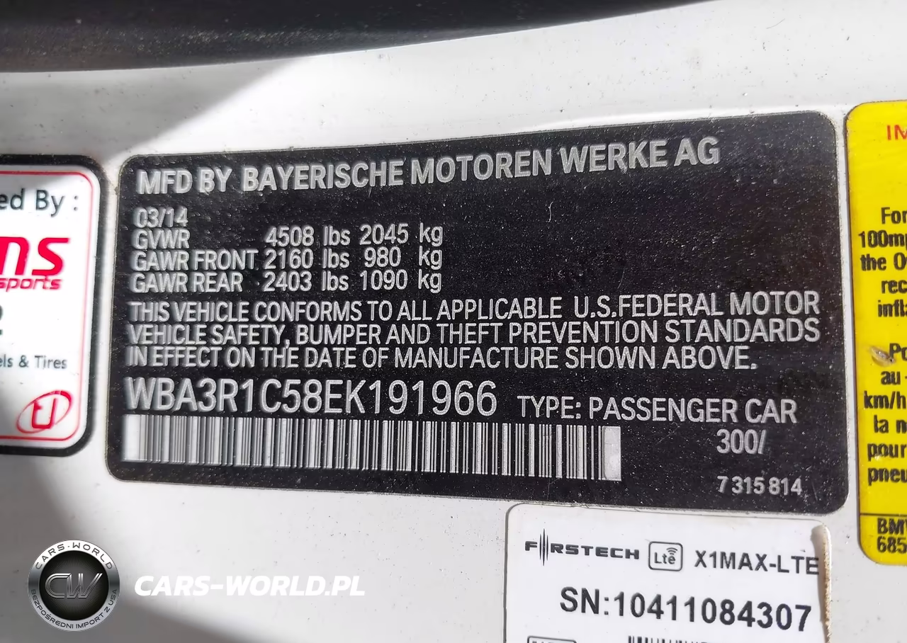 2014 BMW 435I VIN:WBA3R1C58EK191966 - 9
