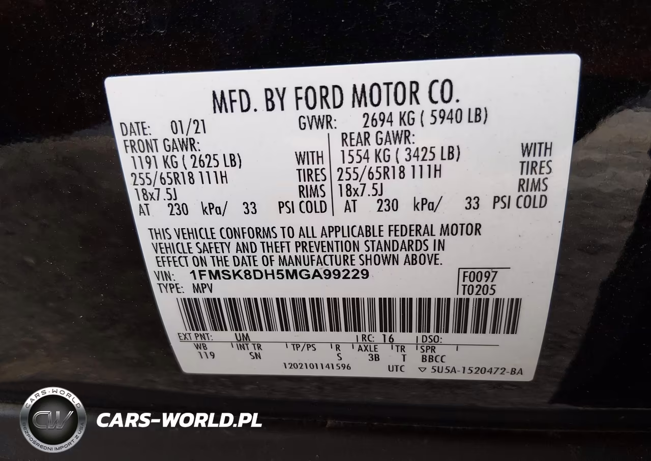 2021 Ford Explorer Xlt VIN:1FMSK8DH5MGA99229 - 9