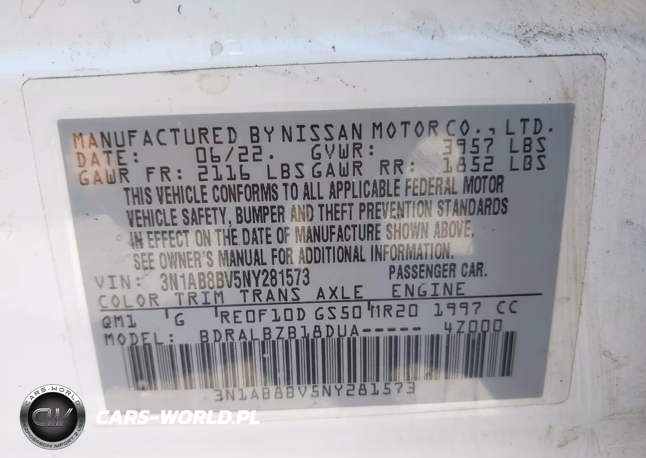 2022 Nissan Sentra S Xtronic Cvt VIN:3N1AB8BV5NY281573 - 9
